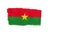 Burkina Faso flag painted with a brush stroke