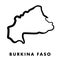 Burkina Faso map outline