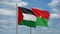 Burkina Faso and Palestine flags
