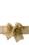 Burlap Christmas Bow Wrapped Arounf White Background