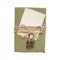 Burlap covered book