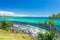 Burleigh Heads on a clear day looking towards Surfers Paradise on the Gold Coast