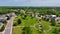 Burlington historic town center aerial view, MA, USA