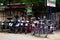 Burma people vender shop bicycle scooter motorcycle stop for burmese people and foreigner travelers rent for travel visit Bagan or