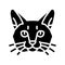 burmese cat cute pet glyph icon vector illustration