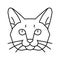 burmese cat cute pet line icon vector illustration