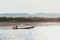 Burmese fishing boat on the River