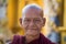 Burmese monk visit the Shwedagon Pagoda. Yangon, Myanmar, Burma