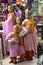 Burmese Nuns - Bogyoke Market - Yangon - Myanmar