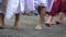 Burmese Nuns Walk. Feet Close Up shot with a Sony a6300 fps29,97 4k