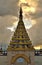 Burmese pagoda with beautiful sky, Inle Lake Myanmar, editorial space