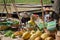 Burmese traditional open market with vegetable