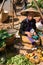 Burmese traditional open market with vegetable