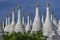 Burmese White Stupa Spires