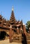 Burmese wooden teak monastery