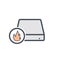 Burn disk drive hard hot storage icon