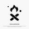Burn, Fire, Garbage, Pollution, Smoke solid Glyph Icon vector