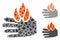 Burn hand Composition Icon of Trembly Items