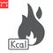 Burn Kcal glyph icon