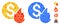 Burn Money Mosaic Icon of Round Dots