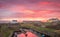 The Burn with the moored fishing boats of Seaton Sluice, Northumberland at sunrise