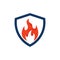 Burn Shield Logo Icon Design