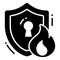 Burn Shield, Protection and security vector icons set cyber computer network business data technology