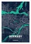 Burnaby - Canada Blue Dark City Map