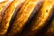 Burned bread closeup