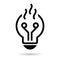 Burned out light bulb vector icon