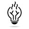 Burned out light bulb vector icon