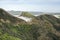 Burned shrubs,cloudiness in the valley, Paul da serra high plain