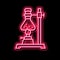 burner boiling chemistry liquid neon glow icon illustration