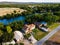 Burnet Texas Lake houses along Lake LBJ outside of Austin Texas USA