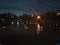 Burnham lake swan boating after sunset photo city lights