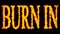 Burnin text word concept burning on black background