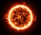 Burning atmosphere of red giant star