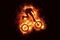 Burning bike bmx biker bikinig fire flames