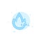 Burning calories, diet flame flat vector icon. Filled line style. Blue monochrome design. Editable stroke