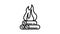 Burning campfire icon animation