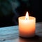 Burning Candle: Illuminating Moments of Tranquility.