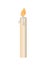 Burning Candle from Paraffin Wax Vector Isolated