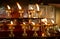 Burning candles in the Buddhist temple