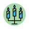 Burning candles, candlelight fill background vector icon which can easily modify or edit