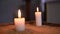 Burning Candles in Catholic Church. Blurry Background. Symbol of Christian Religious. Focus Transition