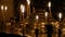 Burning candles in the Christian Orthodox Church. The theme of religion, faith and the Orthodox Church