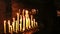 Burning candles in the Church of Saint Peter, Portovenere, stock footage