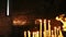 Burning candles, Church of Saint Peter, Portovenere, stock footage