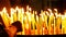 Burning candles on dark background