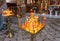 Burning candles in an Orthodox church in Easter